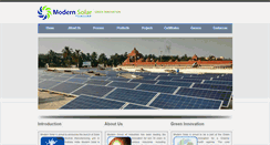 Desktop Screenshot of modernsolar.in